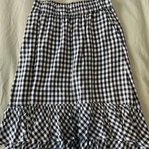 J.Crew gingham midi skirt